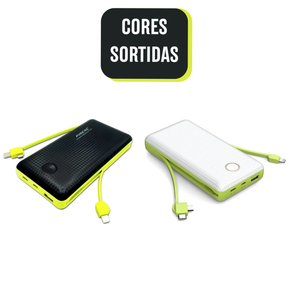 Power Bank 20000mAh Carregador Portátil Universal Rápido