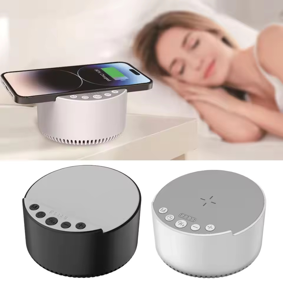 Máquina De Ruído Branco Portátil Versátil Alto-Falante Bluetooth Mini Sleep Aid 15W Caixa De Música De Carregamento Sem