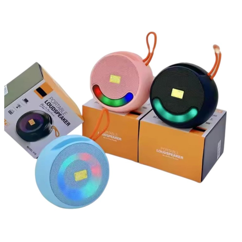 Som alto-falantes com RGB LED luzes estéreo Music Box Active recarregável Speaker (F8B
