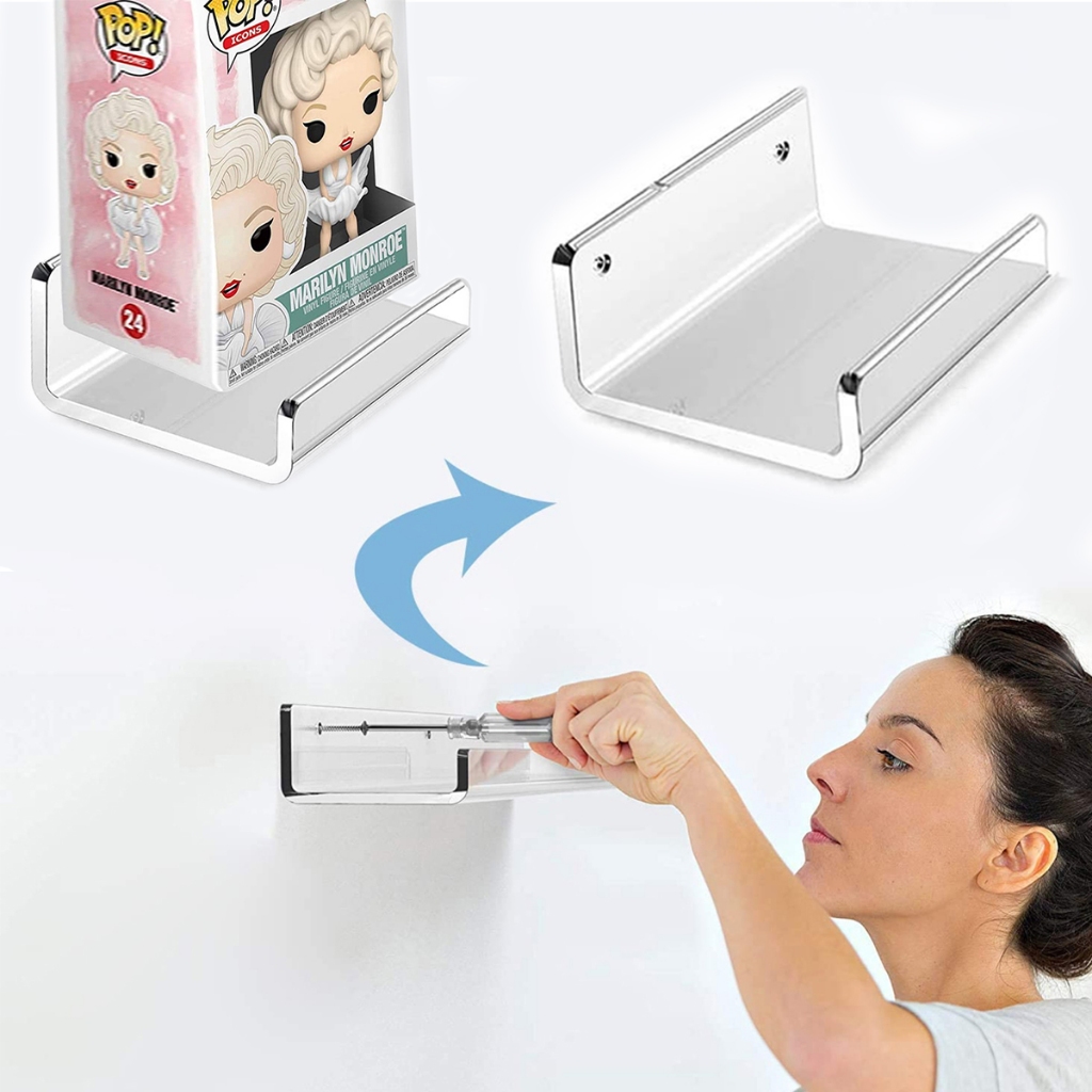 Prateleira para Caixa de Funko Pop Decoração Display Nicho Geek Organização Quarto Gamer