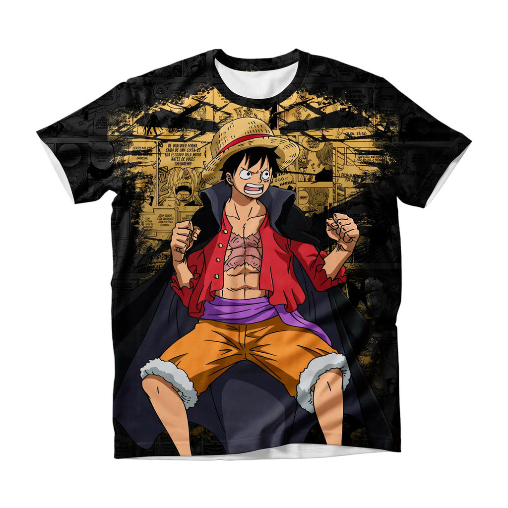 Camiseta One Piece Luffy 2 Anime Dry Fit Masculina Feminina Infantil Plus Size Unissex