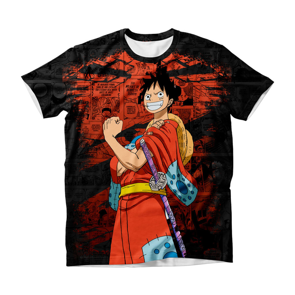 Camiseta One Piece Luffy 3 Anime Dry Fit Masculina Feminina Infantil Plus Size Unissex