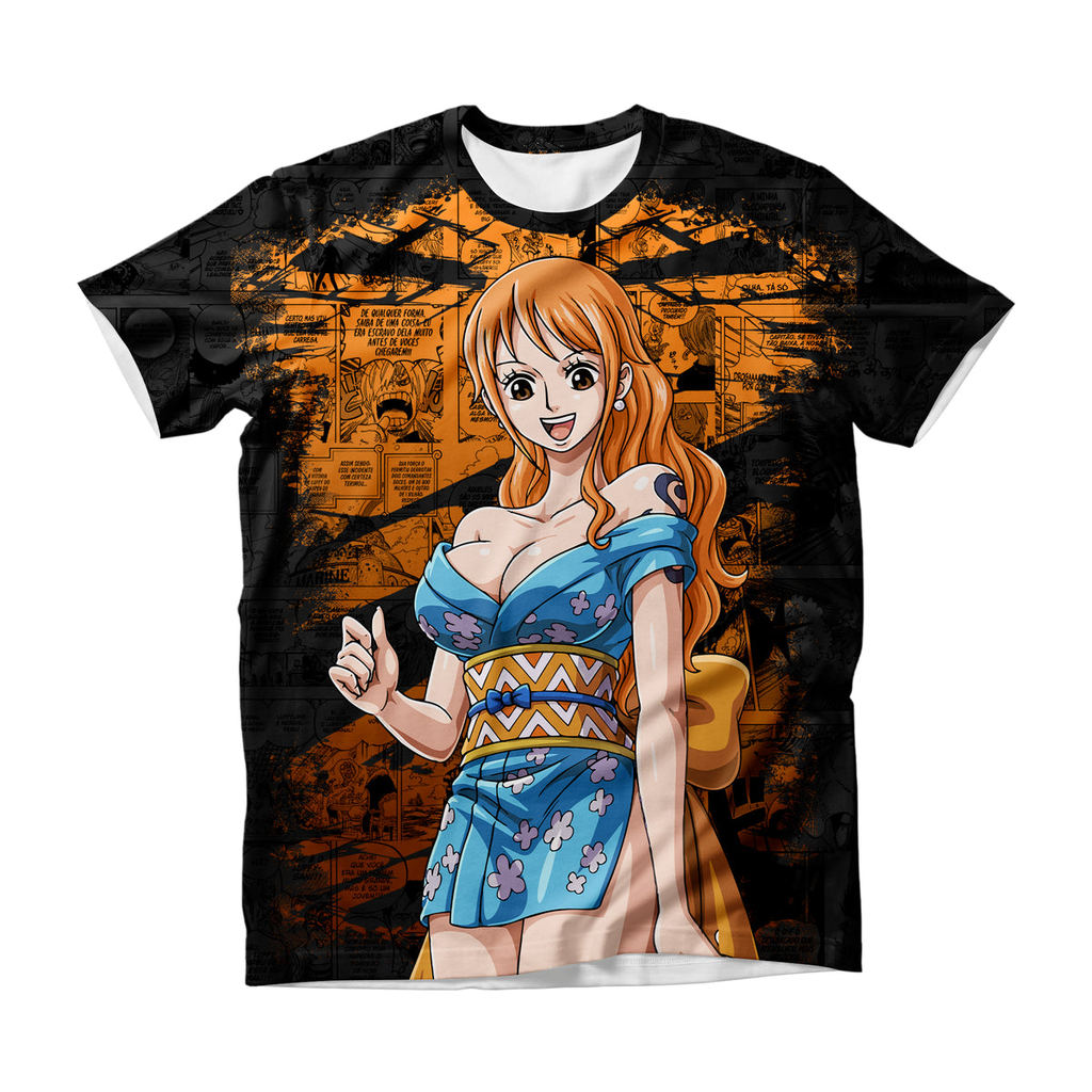 Camiseta One Piece Nami 1 Anime Dry Fit Masculina Feminina Infantil Plus Size Unissex