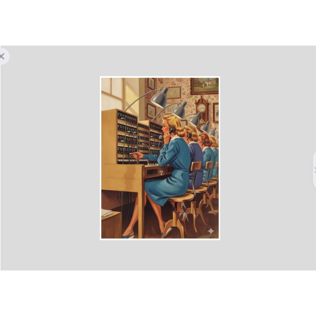 Quadro Telefonista Vintage Serie Las Chicas Del Cable Fone