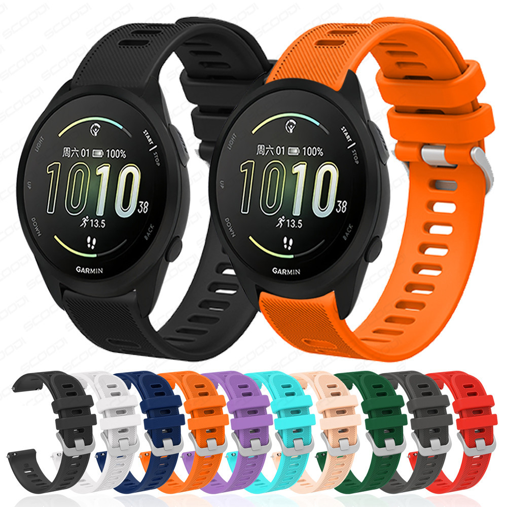 Bracelete De 20mm De Silicone Para Garmin Forerunner 165/165 Music Smart Watch Replacement Band