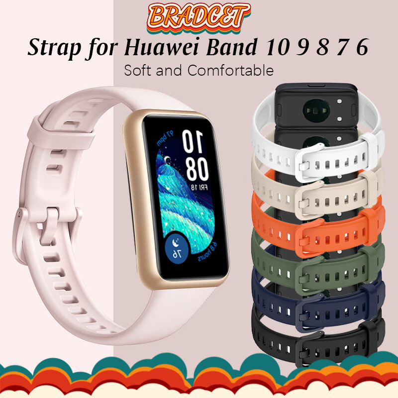 Pulseira De Silicone Para Relógio Smartwatch Huawei Band 10 9 8 7 6/NFC / 6 Pro/Honor Band 6 7 Replacement Acessórios
