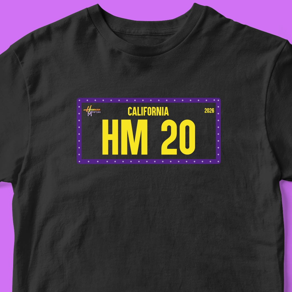 Camiseta HM20 Hannah Montana de Algodão Unissex