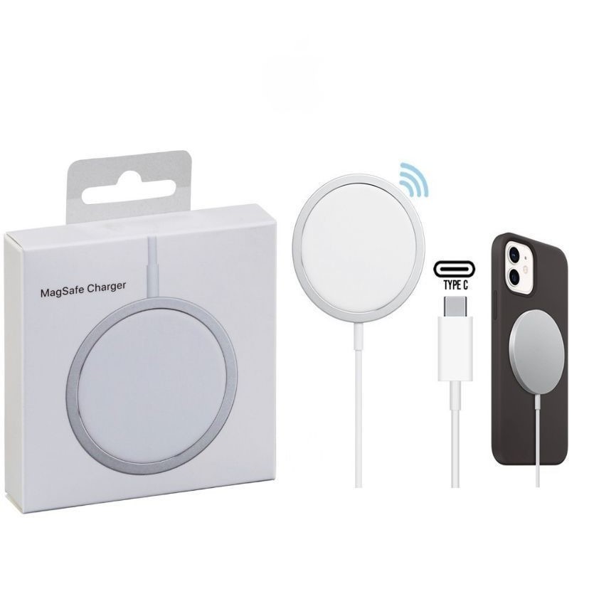 Carregador Magnético Sem Fio iPhone Magsafe 15W Carregamento Rápido