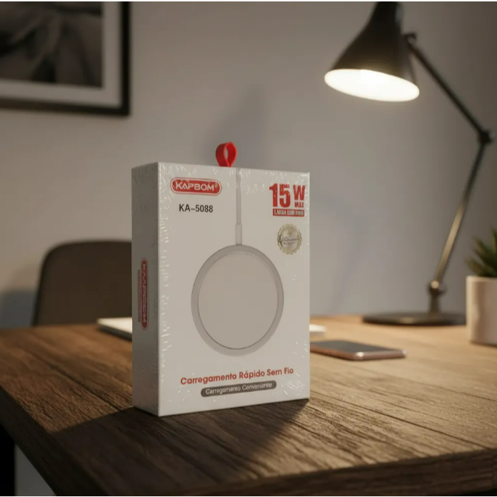 Carregador Magnético Indução Magsafe 15w P/ Celulares KAPBOM KA-5088