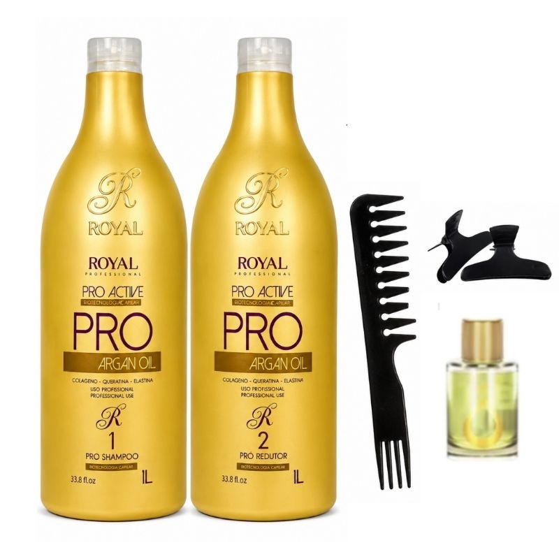 Escova Royal Pro Active Argan 2x1000ml