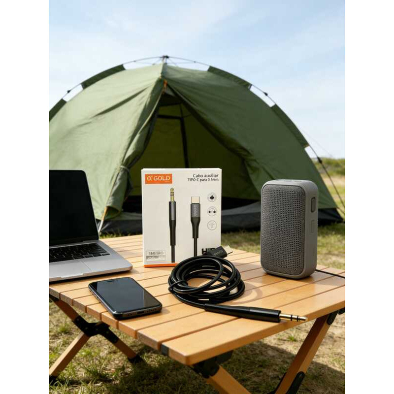 Conversor Type-C para 3.5mm Cavo de Áudio Som HiFi Transmissão Estável Durável CB58