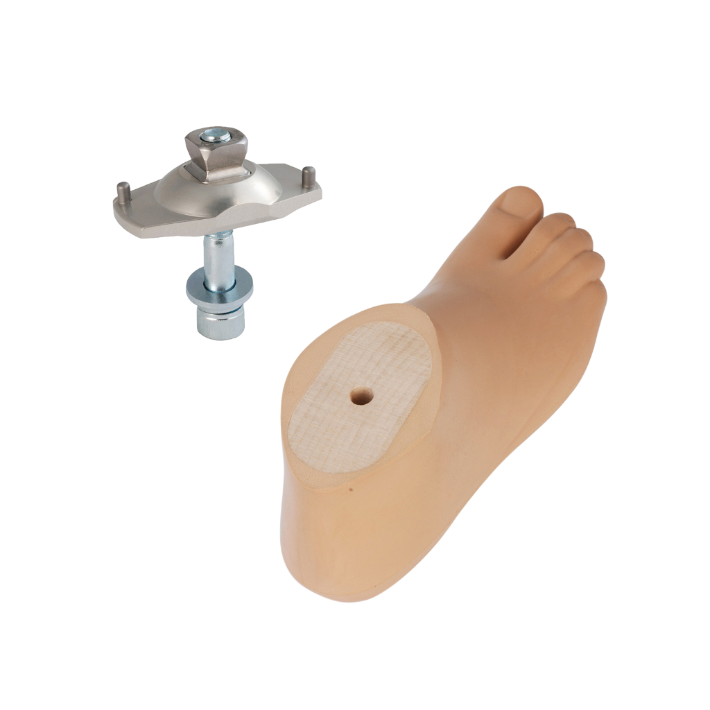 Pé Sach, Salto 10mm Com Adaptador Em Aço para próteses