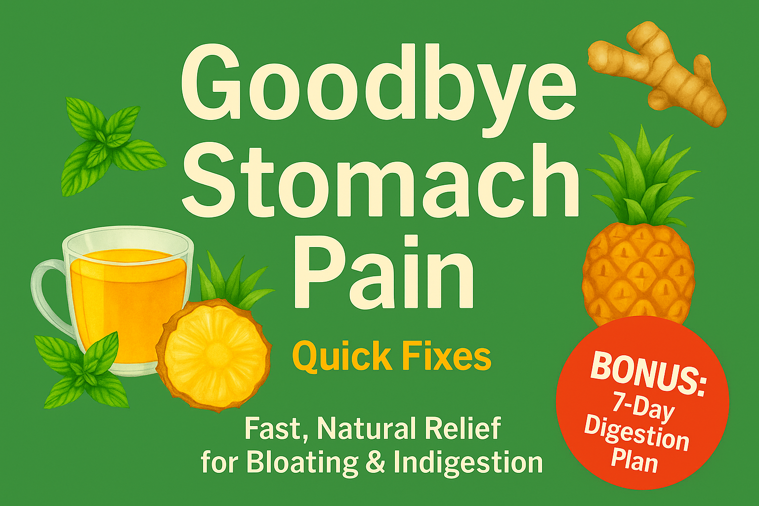 Goodbye Stomach Pain: Heal Naturally in 7 Days