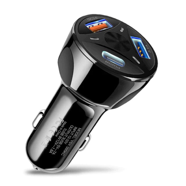 Qc3.0 Carregador E TOMADA Do Carro De QUICK CHARGER Carregamento Rápido Adaptador 3 Portas 55W