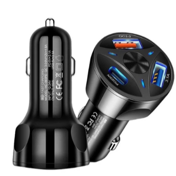 Carregador E Tomada De Carro De Carregamento Rápido Adaptador 3 Portas 55W QUICK CHARGER Qc3.0