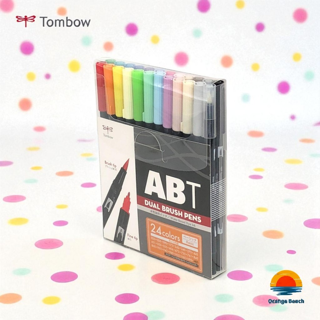 Tombow Dual Brush Pen ABT/108 Cores Vibrantes/Arte Profissional/Aquarela Fácil