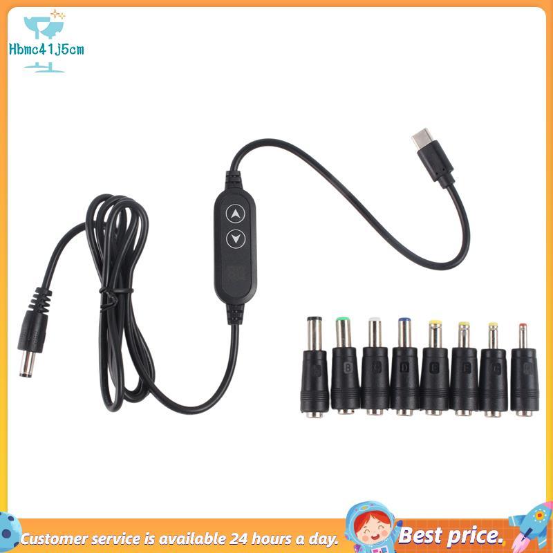 Cabo Conversor USB C Para DC Power Boost Type PD 65W Carregamento Rápido Saída De Tensão Ajustável (5V/9V/12V/15V/20V)