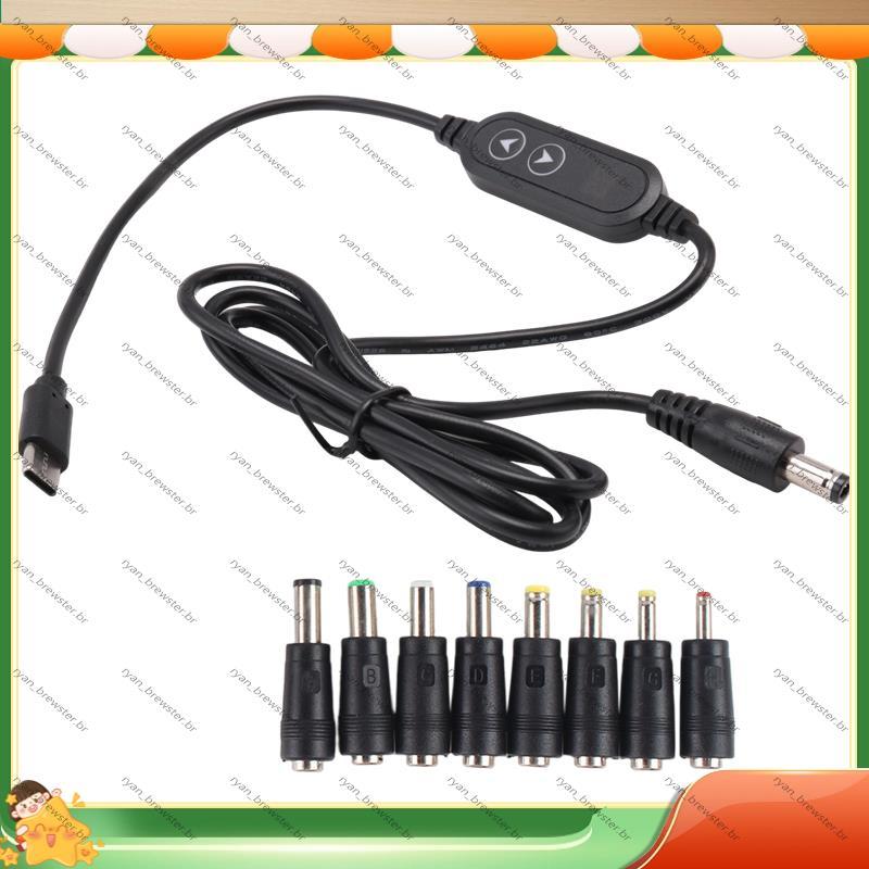 [Preferência R] Cabo USB C Para DC Power Boost 65W PD Carregamento Rápido Type Saída De Tensão Ajustável 5V/9V/12V/15V/2