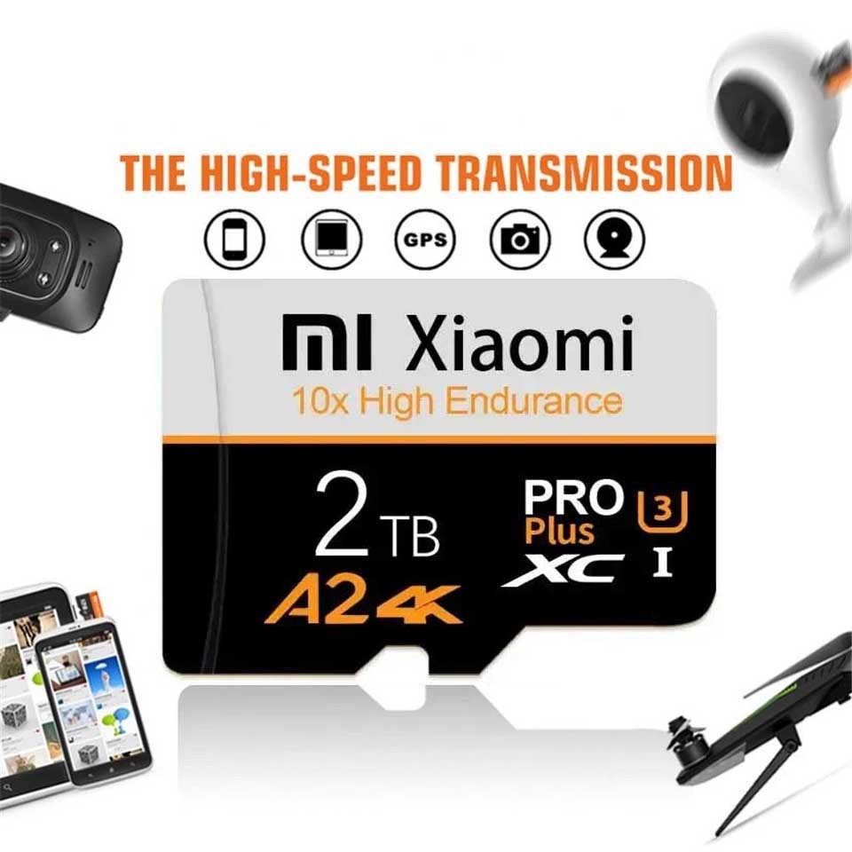 Cartão De Memória 2TB 1TB 512GB 256GB Class10 Mini TF U1 SD Para Telefones Celulares Dispositivos De Carro Computadores