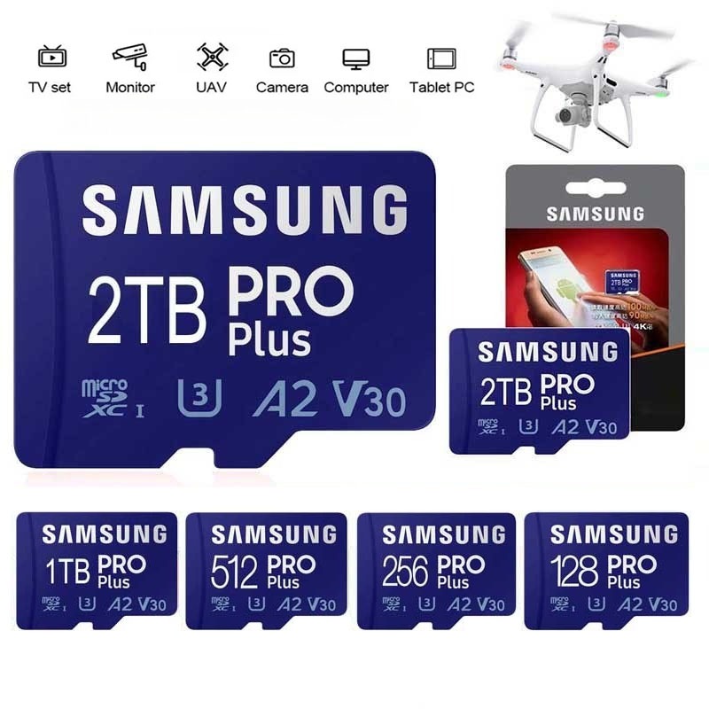 Cartão Micro SD De Alta Velocidade 128GB 256GB De Memória 512GB 1TB 2TB Class10 U3 TF