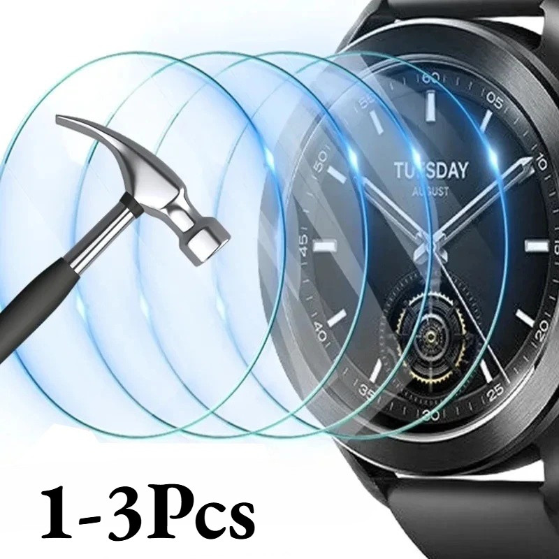 1-3 Pcs Vidro Temperado Para Samsung Gear Galaxy Watch Active Classic S2 S3 4 40mm 42mm 44mm Fácil De Aderir Protetor De