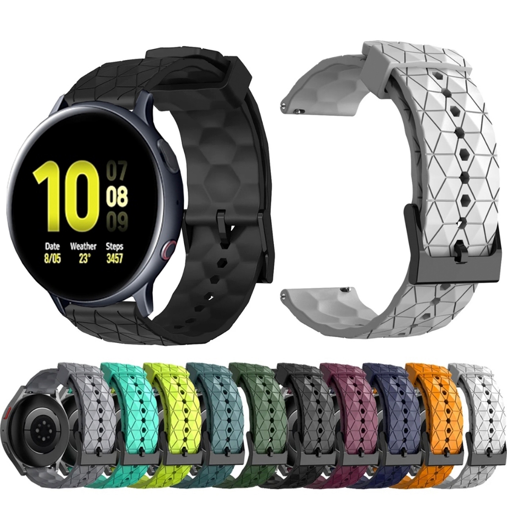 Pulseira 20mm de silicone GEOMETRICA para Smartwatch Galaxy Active 2 44mm e 40mm