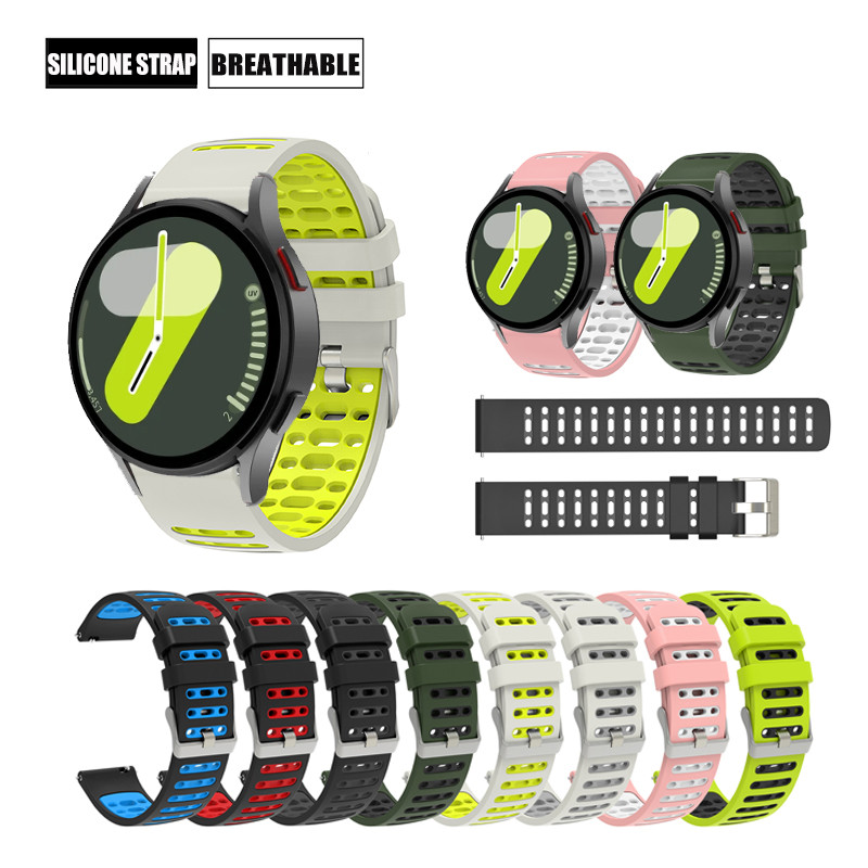 Pulseira De Silicone Esportiva Da Moda De 20 Mm Para Samsung Galaxy Watch 7/FE/6/5 Pro/4/40mm 44mm/Active 2