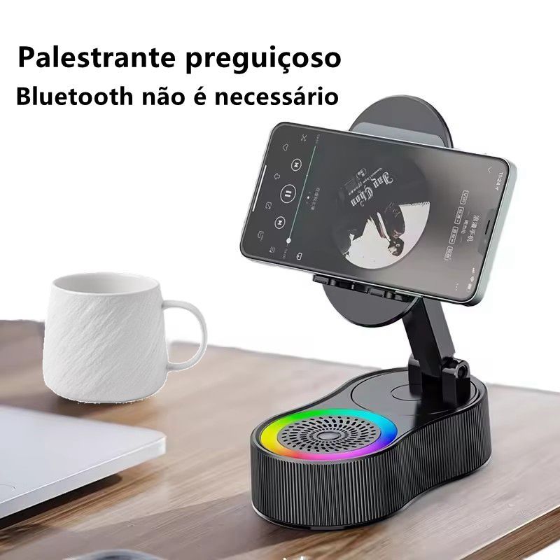 Novo Alto-Falante De Detecção Inteligente Dobrável Plataforma De Suporte De Transmissão Ao Vivo Do Telefone Móvel Com Fe