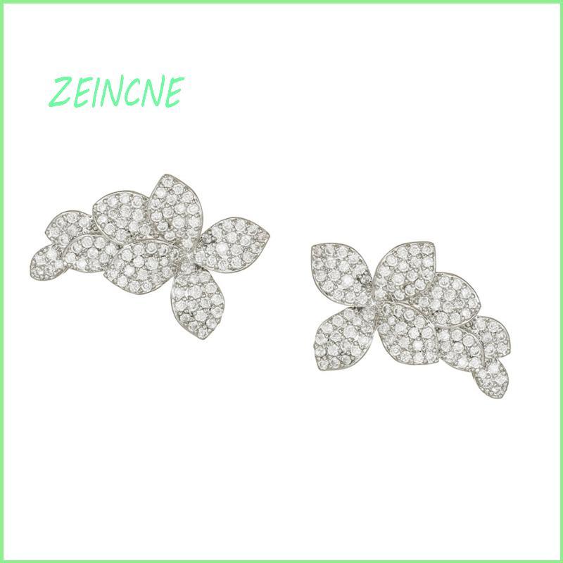 ZEIN Secure Four Leaf Clovers Inspired Zircons Ear Clip Para FreeClip 1 2 Decorativos