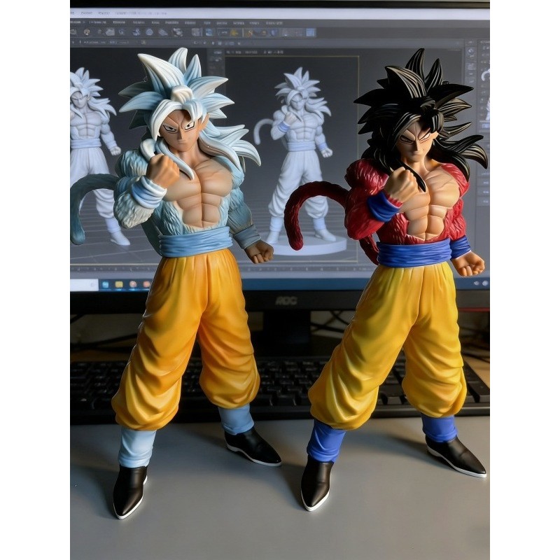 Estátua de mercadoria Dragon Ball Super Four Goku Figura Super Five Goku Ornamentos Super Saiyan Brinquedos da moda Mode