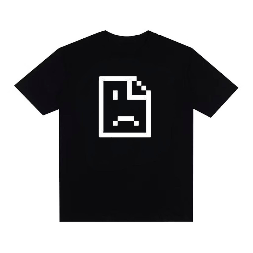 Camiseta Streetwear Oversized Over Meme Erro 404 Bug Y2K Gótico Estiloso Largo Shitpost Camisa Estampado