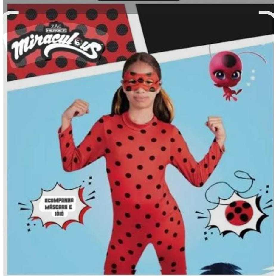 fantasia macacão lady bug infantil