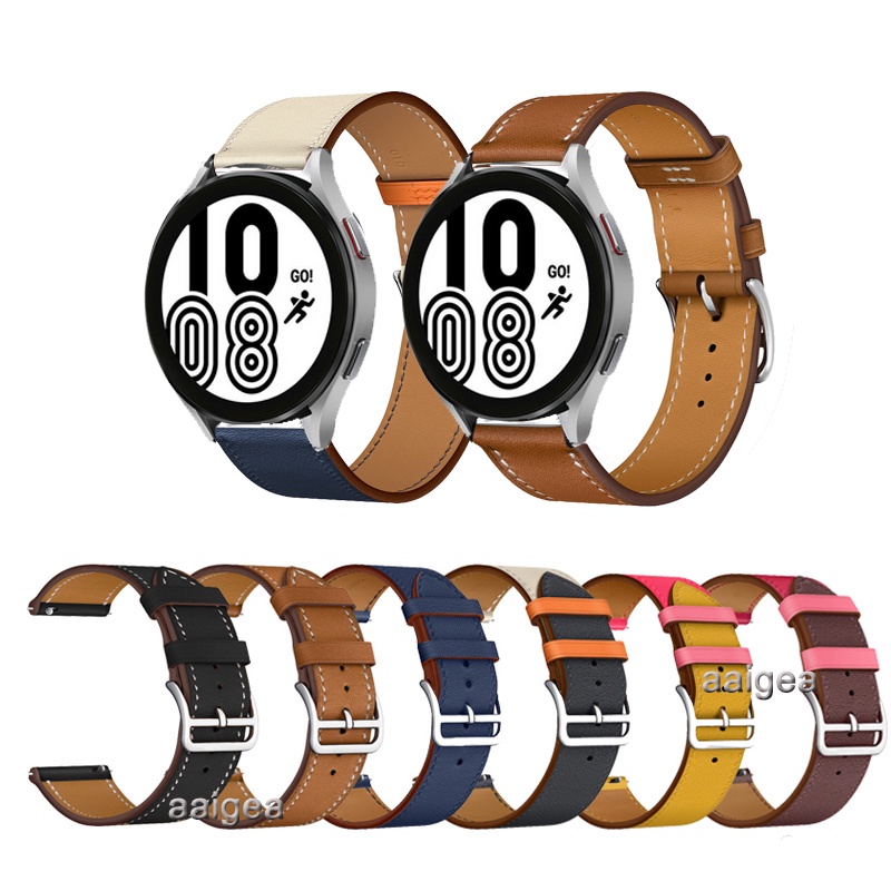 Faixa De Couro De 20mm Para Relógio Samsung Galaxy 4 5 6 7 40mm 44mm/Classic/46mm/42mm/Active 2/Bracelet Strap