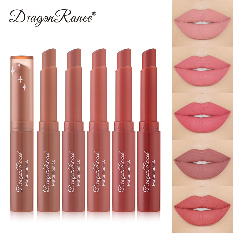 Batom Crayon Matte Caneta Diagonal Copa Antiaderente Fácil de Colorir Estilo Europeu Americano H