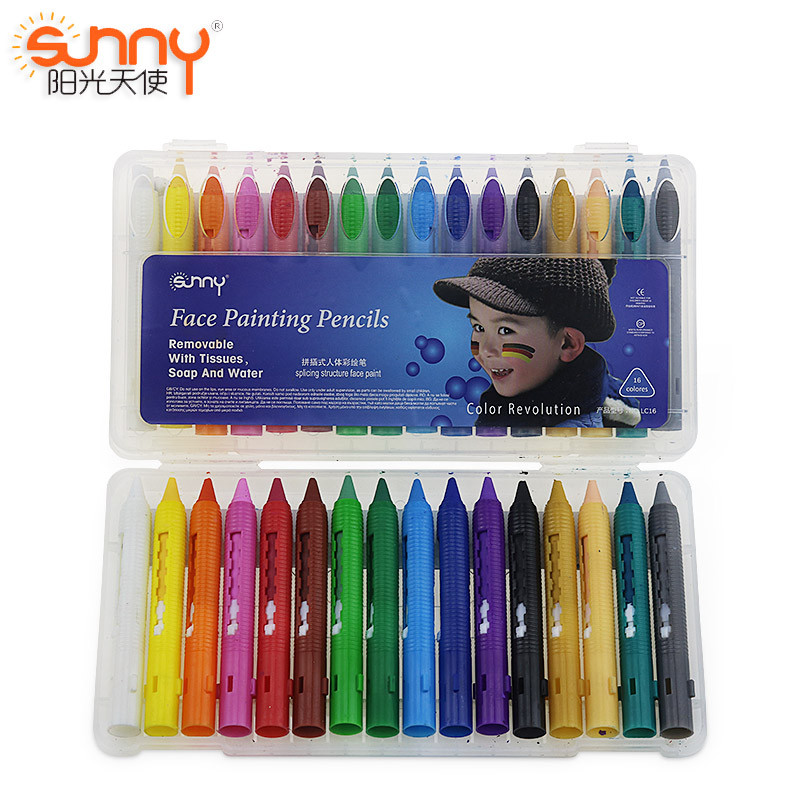 Sunshine Angel Body Paint Pen Push-Pull Crayon Natal Crianças Feriado Bola Rosto Maquiagem Pastel