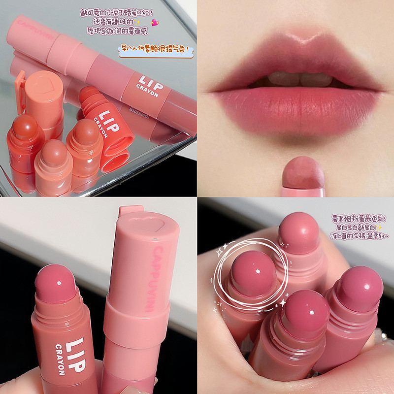 Cappuvini Crayon Batom Quatro Cores Fosco Veludo Multi-Cor Batom Caneta Branca de Longa Duração Brilho Labial Barato