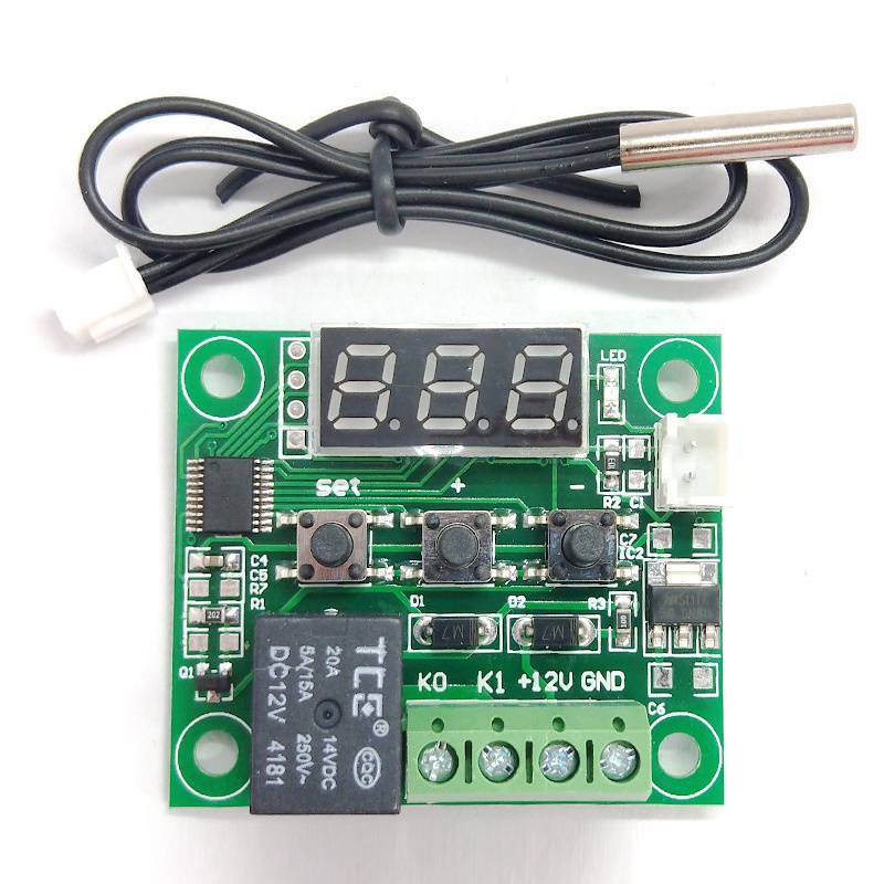 W1209 12V Termostato De Incubação Interruptor De Controle De Temperatura Digital Controlador