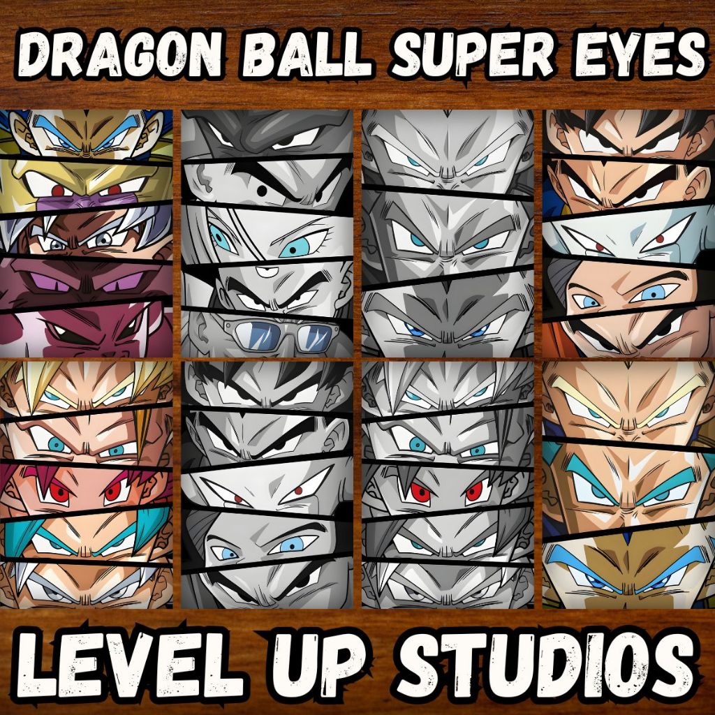 Dragon Ball Super Eyes - Placas Quadros Decorativos Posters - Goku Vegeta Olhos Ki Anime Ação