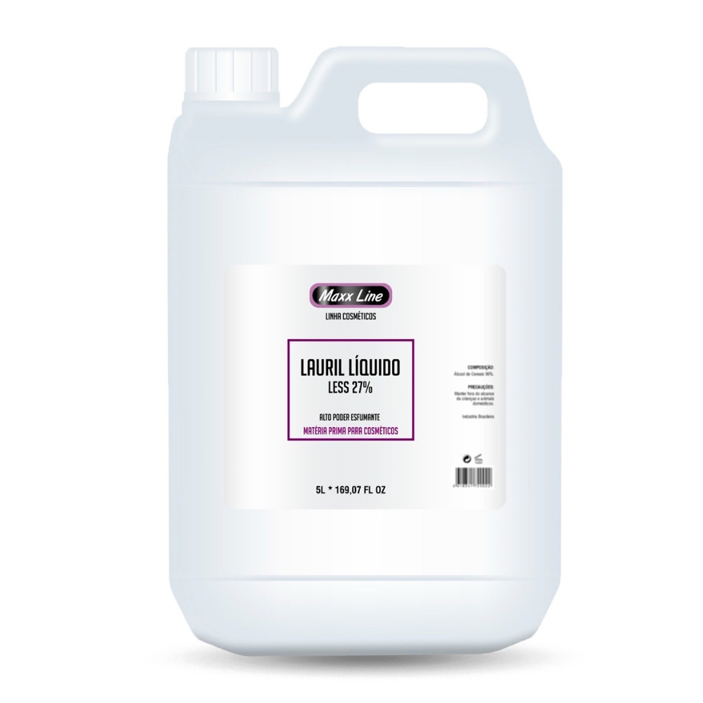 Lauril Líquido 5 Litros Para Fabricar Detergentes Sabonetes Sabão Higiene Pessoal Cosméticos Esfoliantes Condicionadores