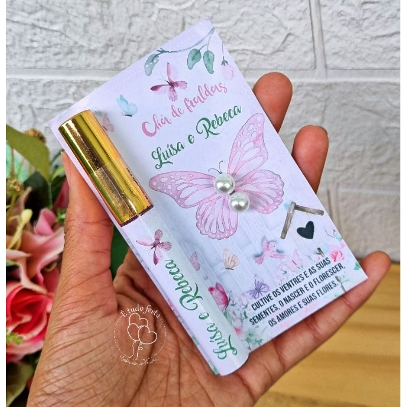 10 Lip Gloss Labial + Brinco Personalizado Jardim