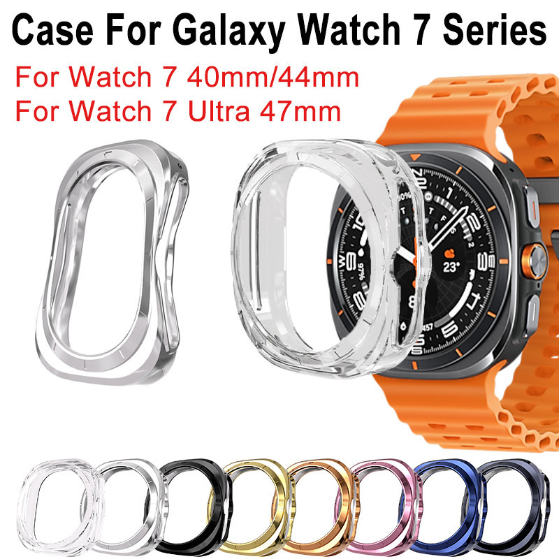 Capa Protetora Para O Relógio Samsung Galaxy Watch 7 Ultra 47mm Smartwatch Pára-Choque TPU Soft Acessórios