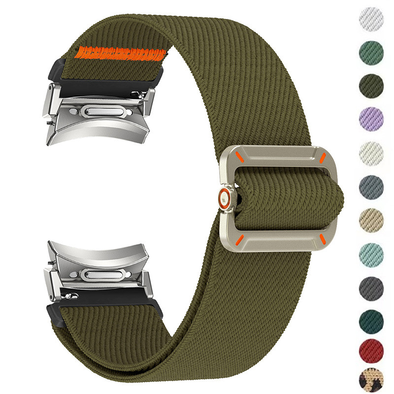 Pulseira De Nylon Sem Lacunas Para Samsung Galaxy Watch 7 6 5 4 44mm 40mm 4/6classic Quick Band