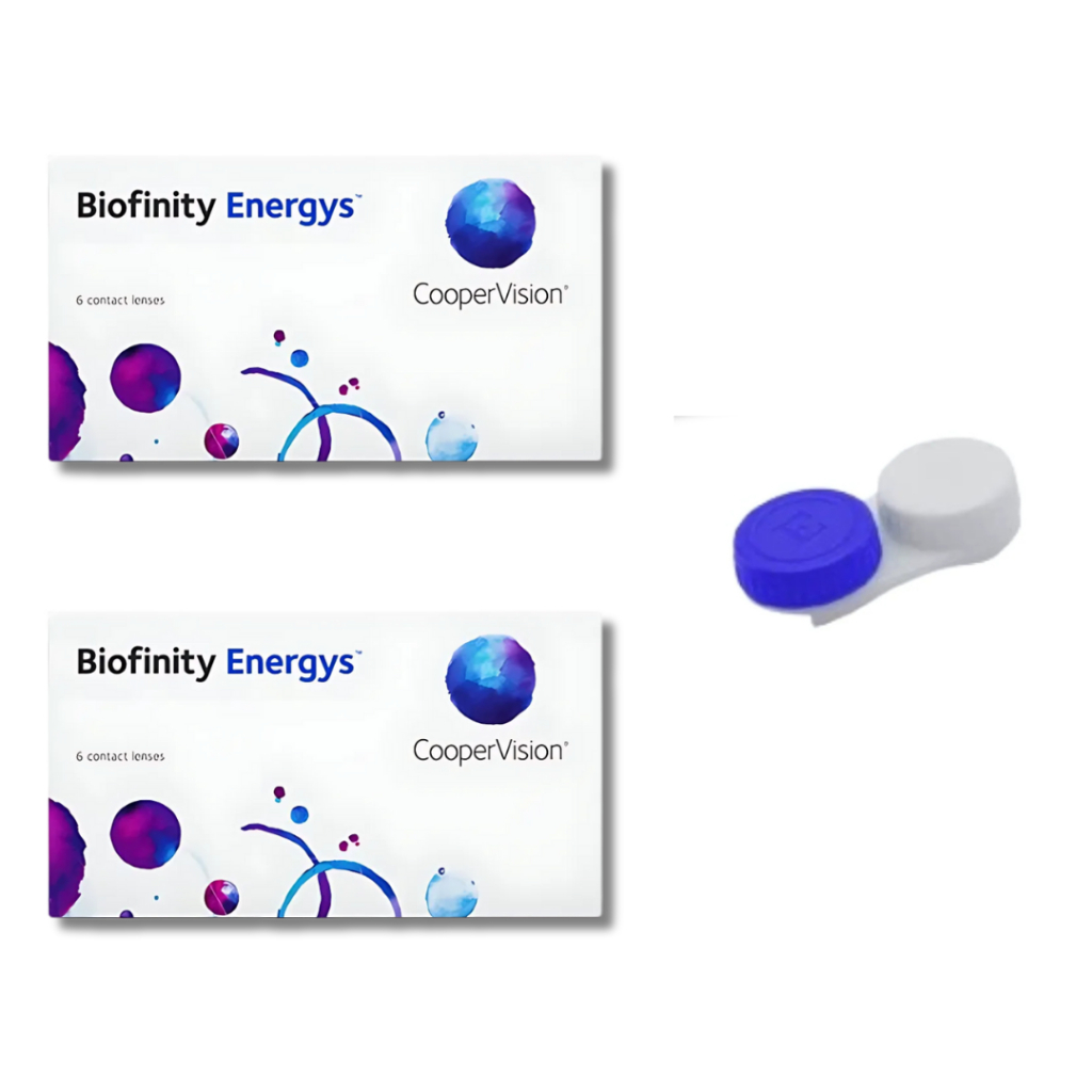 2 Caixas de Lente De Contato Biofinity® Energys Incolor Com Grau + Estojo