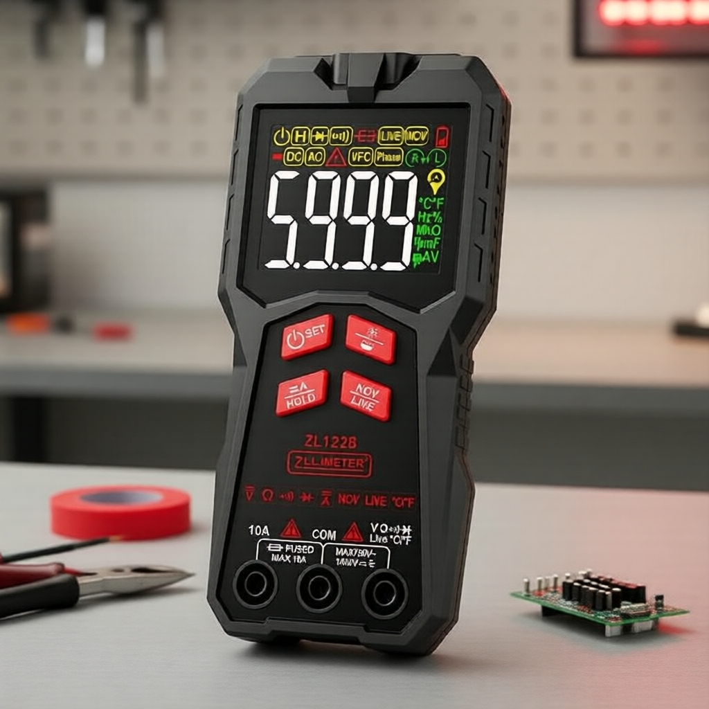 ZL122 Conjunto de um Multímetro Digital Ultrafino 4000 Contagens Auto Alcance NCV Testador de Fio Vivo LCD Colorido