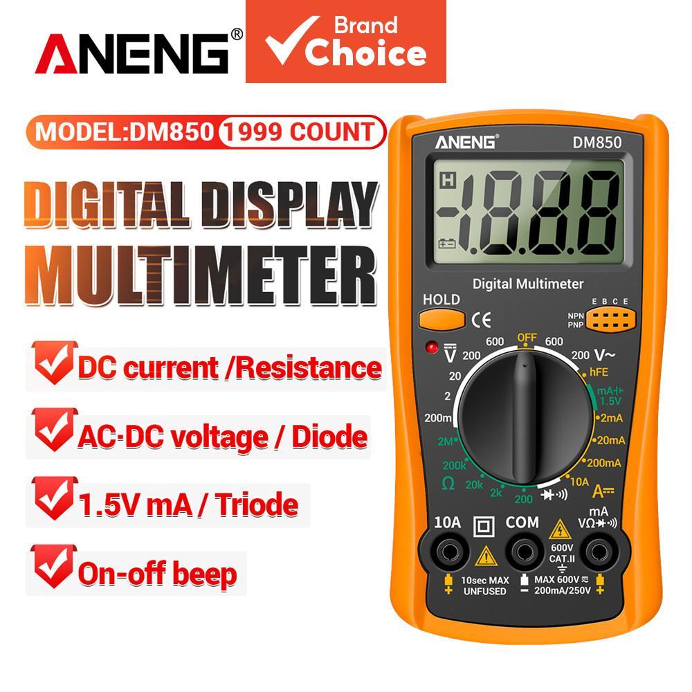 ANENG DM850 Multímetro Digital Inteligente 600V CA/CC, Auto-Faixa, Diodo/Ohm/Amperímetro, Ferramenta de Bricolagem para