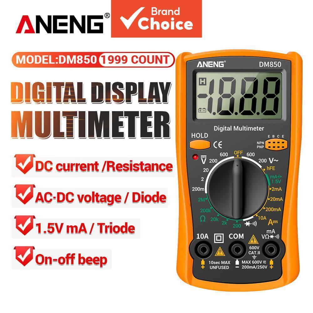 ANENG DM850 Multímetro Digital Inteligente 600V AC/DC, Auto-Faixa, Diodo/Ohm/Amperímetro, Ferramenta DIY para