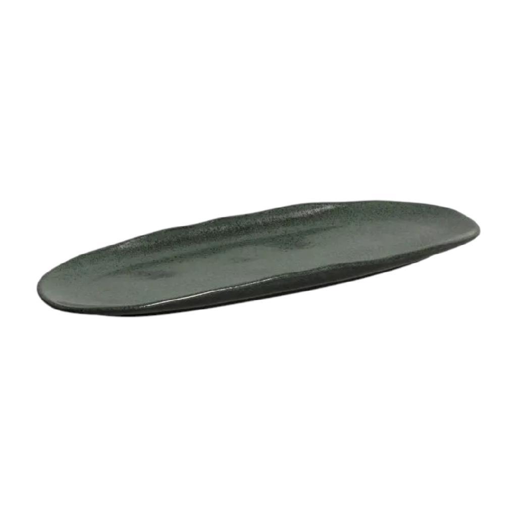 Travessa Cerâmica Stoneware Longa 36x13cm Ideal Para Bruschettas E Mesa Posta