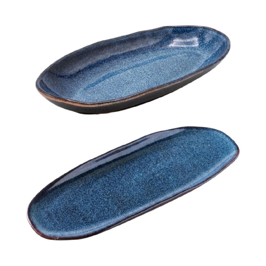 Jogo Travessas Cerâmica Stoneware Ideal Para Servir Assados Queijos E Sushi