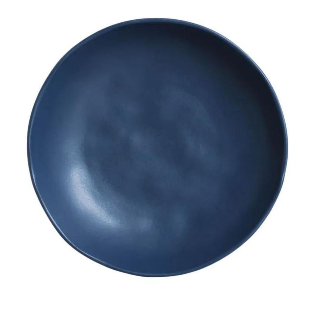 Prato Fundo Cerâmica Azul Boreal Neo Stoneware Porto Brasil