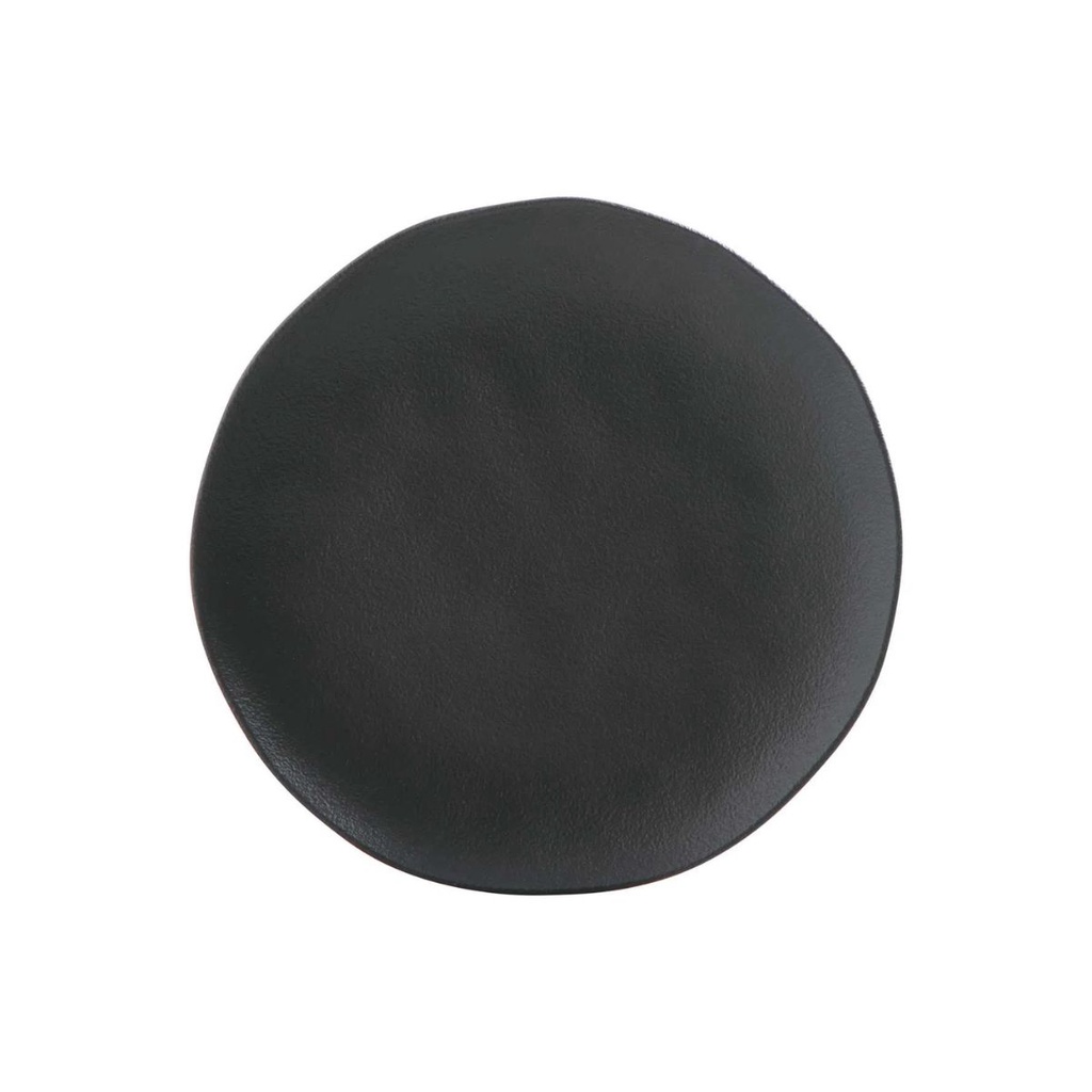 Prato Sobremesa Preto Orgânico Stoneware Porto Brasil